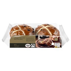 Belgian chocolate hot cross buns