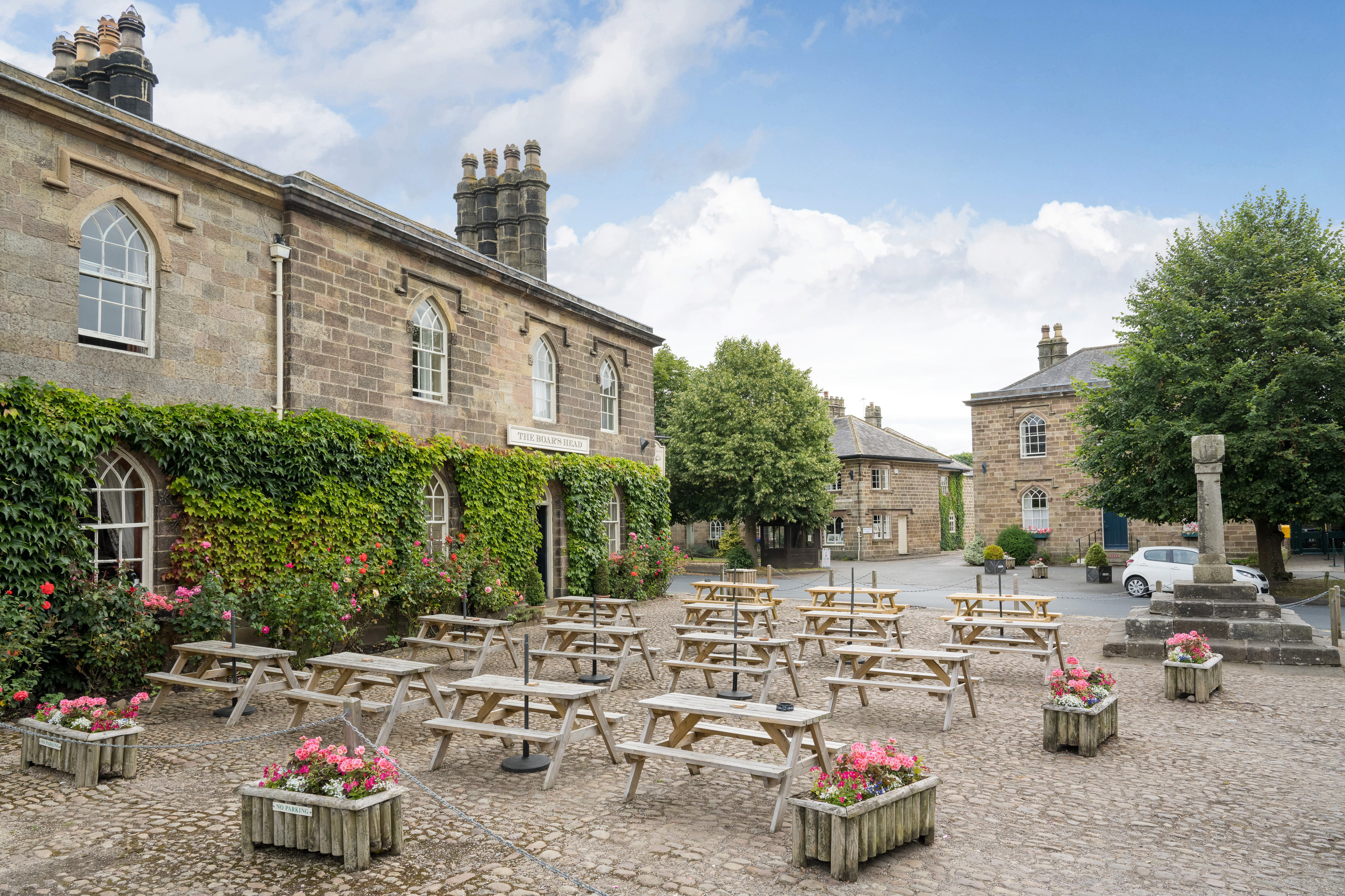 Slice of historic village of Ripley Castle Estate up for sale as The Boars Head Hotel and Birchwood House come to market