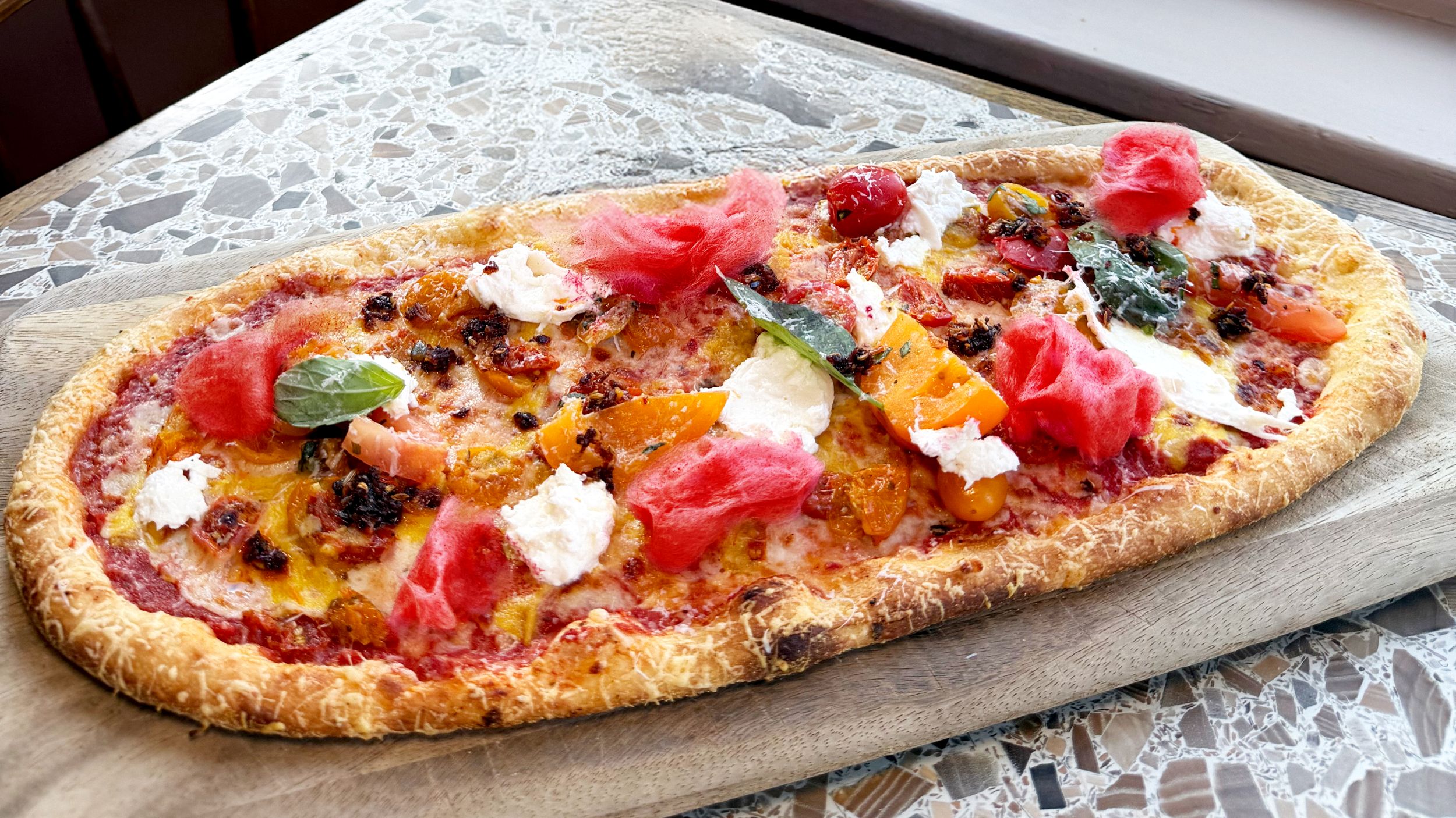 Candy Floss Topped Pizza Launched by Zizzi Reimagines Italian Tomatoes