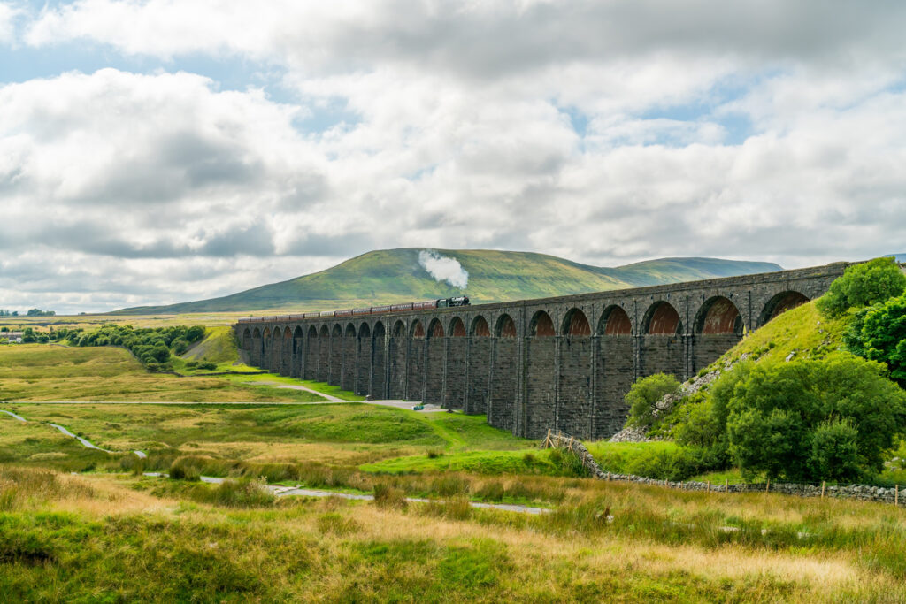 Ribblehead Viaduct steam train