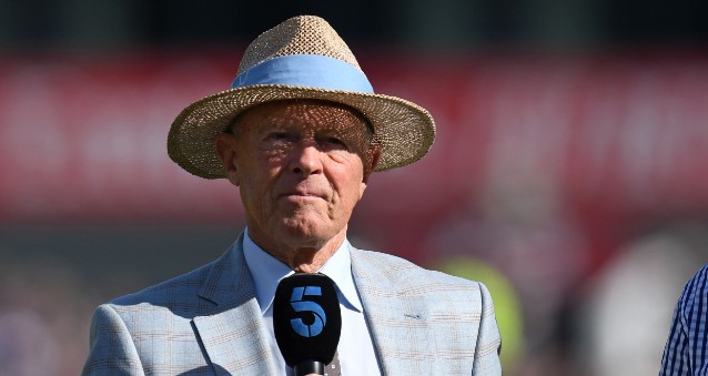 Sir Geoffrey Boycott wearing a hat